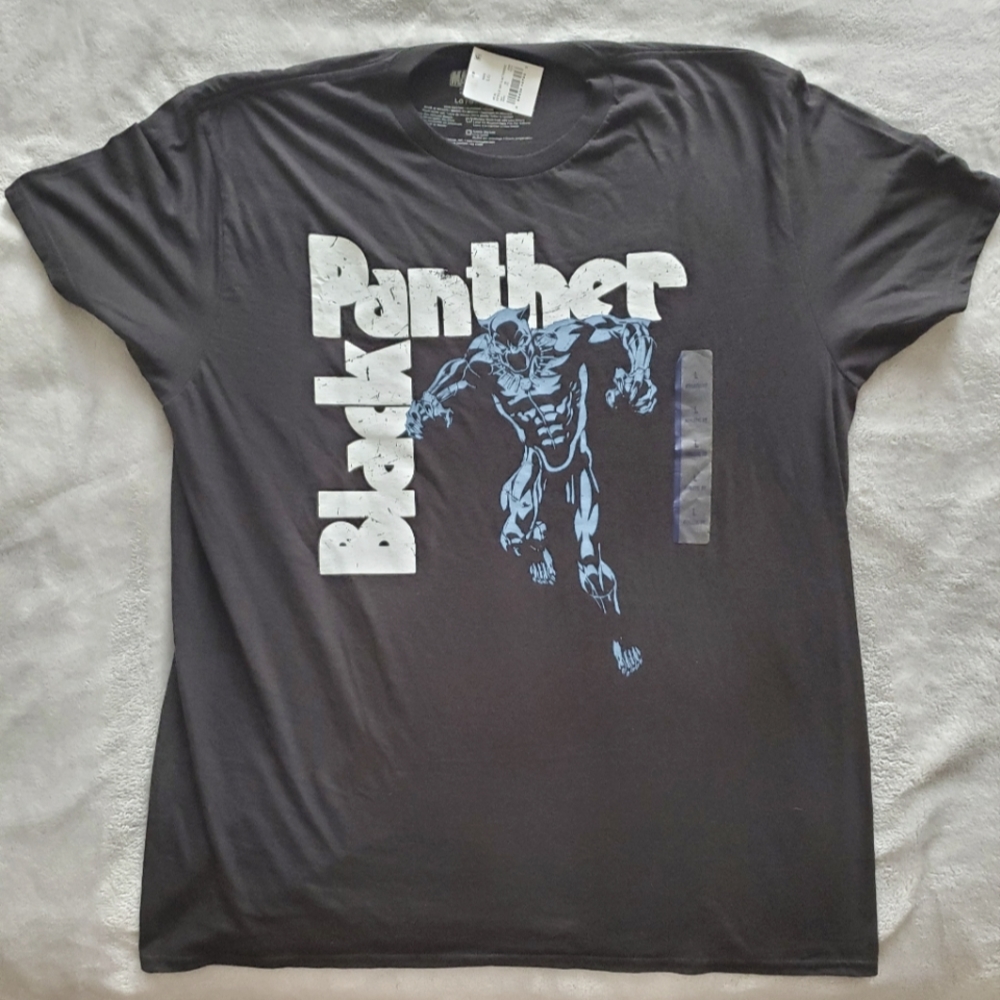 Black Panter Marvel T shirt Large New